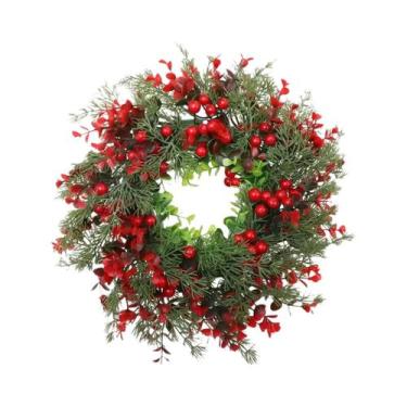 Imagem de Guirlanda De Natal Com Frutos De Eucalipto Vermelho De 13,8 Polegadas 