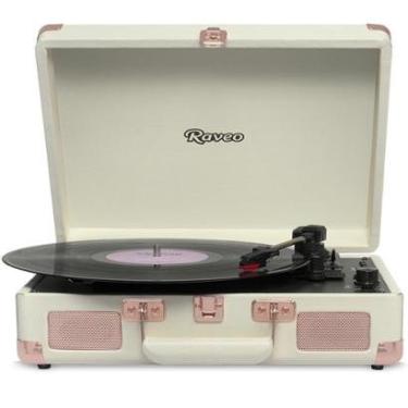 Imagem de Toca Discos Vitrola Raveo Sonetto - Bluetooth, MP3, USB Reproduz e Grava, Aux. 10W RMS Rose Gold-Unissex