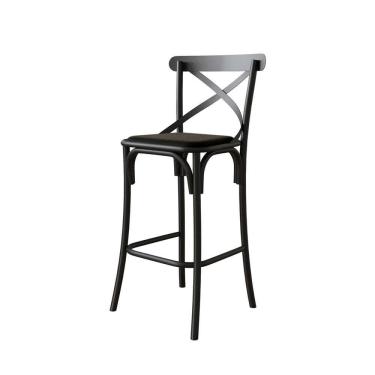 Imagem de banqueta katrina revestimento sintético preta