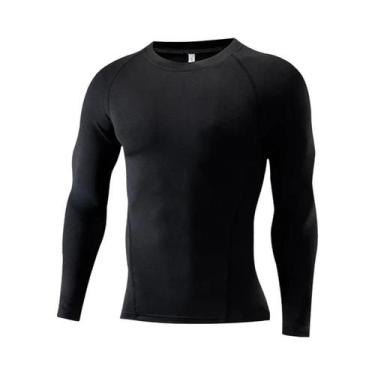 Imagem de Camisetas Térmicas Masculinas de Lã Fina - Compressão Elástica para Fi
