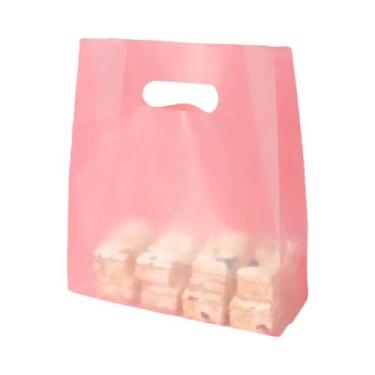 Imagem de 50 Sacolas Plásticas Recortadas Com Alça Para Doces, Bolos, Organizado