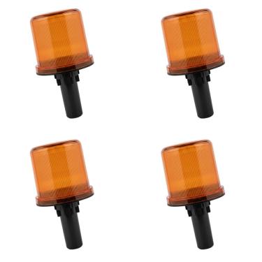 Imagem de Sinalizador Solar Viario  Kit 4 Uni Cone Led Obra Transito Sinalizacao Emergencia Alerta Seguranca Rua Rodovia Pista