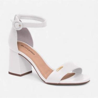 Imagem de Sandália Bottero Salto Bloco Em Couro Branco-Feminino