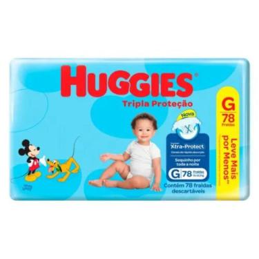 Imagem de Fralda Infantil Huggies Tripla Proteção Hiper Leve Mais, G, 78