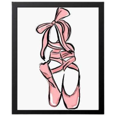 Imagem de Quadro Ilustração Sapatilha De Ballet