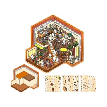 Imagem de Adesivos 3D DIY De Paisagens Em Tamanho Plus, Cenário De Cabana De Bol