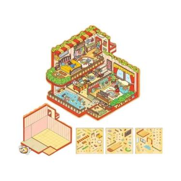 Imagem de Adesivos 3D DIY De Paisagens Em Tamanho Plus, Cenário De Cabana De Bol