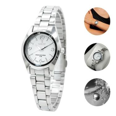 Imagem de Relógio Feminino Orinet Original Resistente á agua Delicado, Silver/wh