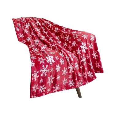 Imagem de Manta De Natal Quente E Macia De Pelúcia Para Inverno, Flanela Com Flo