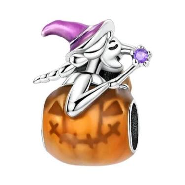 Imagem de Pingente De Prata Esterlina 925 Para Halloween: Abóbora, Bruxa, Esquel