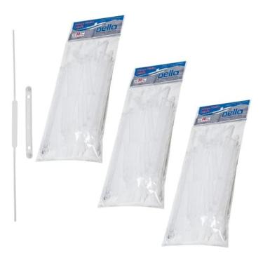 Imagem de Grampo Trilho Plástico DelloFix Estendido Branco 150Un Kit - Delo