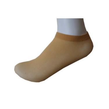 Imagem de Meia Sapatilha Fina Natural Claro Basic+ Poliamida Confortável