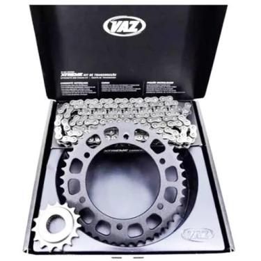 Imagem de Kit Relação Vaz Nx400 Falcon Com Retentor Aço 1045, Preto