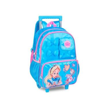 Imagem de Mochila De Rodinhas Alice no Pais das Maravilhas Azul AC26283K - Clio 