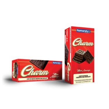 Imagem de Biscoito Wafer Chocolate Meio Amargo Charme do Lar 40g Crocante