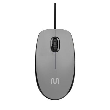 Imagem de Mouse Com Fio MF400 Clique Silencioso Conexão USB 1200dpi Cabo de 180cm 3 Botões Cinza Multi - MO387