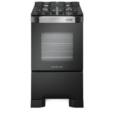 Imagem de Fogão 4 Bocas Mueller Decorato Vetro com Mesa de Vidro Preto Fosco - M