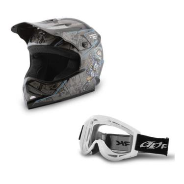 Imagem de Capacete Motocross Infantil Pro Tork Cartoon Racing + Óculos Pro Tork 