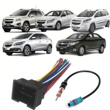Imagem de Kit Conector Chicote Ligacao Radio Som Automotivo Chevrolet Onix Cobal