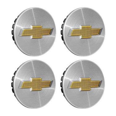Imagem de Jogo Calotinha 58mm Centro de Roda GM Onix Cruze Agile Cobalt Prisma 2