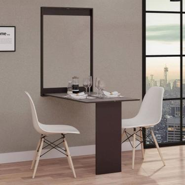 Imagem de Mesa Dobrável Retrátil de Parede 100x64 Preto