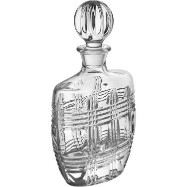 Imagem de GARRAFA UÍSQUE HOME&CO LAPIDADO VIDRO 750ml 25x15x7cm TRANSPARENTE