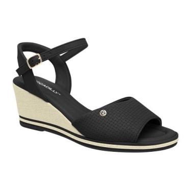 Imagem de Sandália feminina piccadilly 408214 salto anabela 7 cm super confortáv