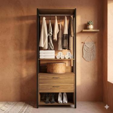 Imagem de Módulo para Closet 2 Gavetas 183cm X 72,8cm Byte - Caemmun