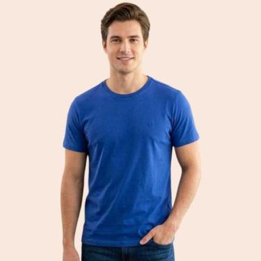 Imagem de Camiseta Básica Regular Fit Azul Veep Azul GG, Azul, GG