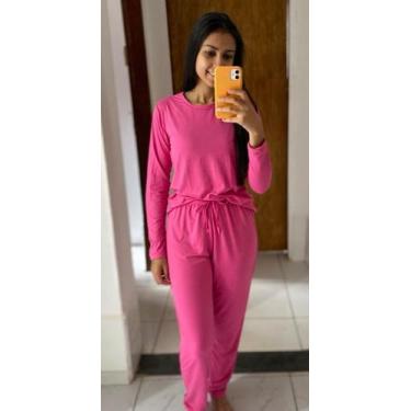 Imagem de Pijama longo manga longa Liso - Madame Didi, P, Fúcsia