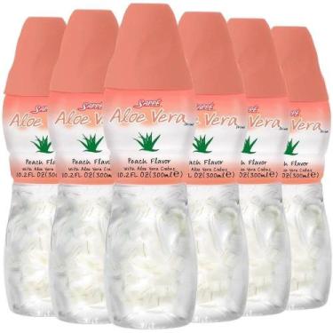 Imagem de Suco de Aloe Vera Sappe com sabor de pêssego com polpa maior, 6 pacote