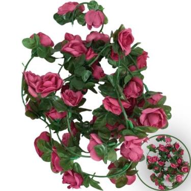 Imagem de Flor Decorativa Artificial De Plástico Camélia Rosa Claro - Castela - 
