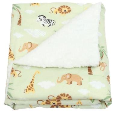 Imagem de Manta de Bebê Sherpa Carneirinho 0,75x0,85m  Cobertor Infantil Estampa