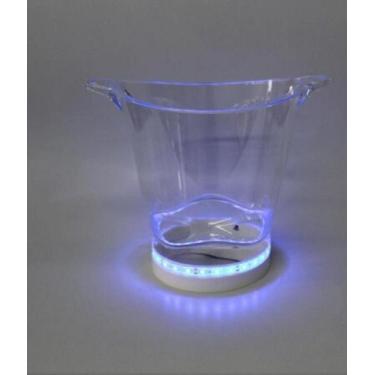 Imagem de Balde de Gelo Acrílico C/ Led Cristal Neon( A)20cm( L)22CM - Plastfest