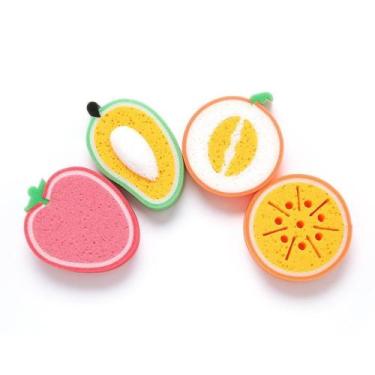 Imagem de Esponja Macia P/ Banho Infantil Coloridas De Frutas Sortidas - HOME