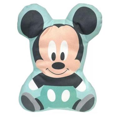 Imagem de Almofada 2d Recém Nascido Bebe Infantil Macio Mickey Disney Azul Baby 