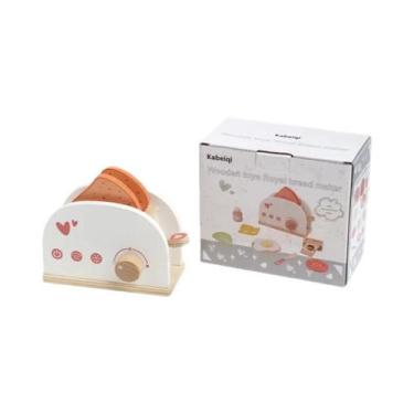 Imagem de Conjunto De Brinquedos De Torradeira De Madeira Para Meninas, Kit Educ
