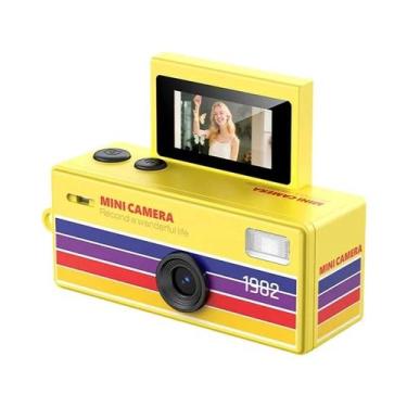 Imagem de 180 graus Câmera Digital Flip Screen Com Chaveiro, Mini Filmadora Retr
