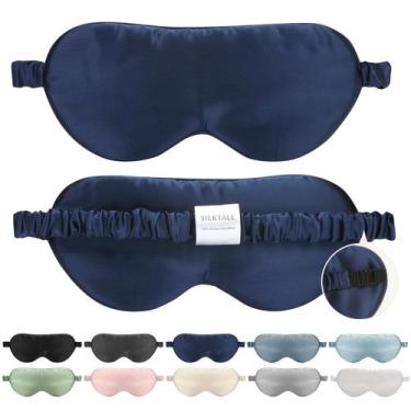 Imagem de Máscara de Dormir SILKTALE em Seda de Amoreira Azul Marinho