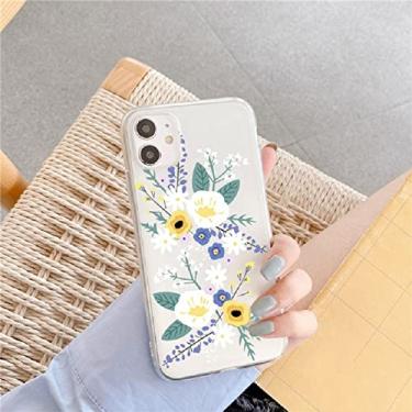 Imagem de Capa de telefone de silicone macio transparente em forma de coração dos desenhos animados para iphone 11 6 6s 7 8 plus xr 12 pro xs max 12 mini para iphone se 2020 capa protetora, amarela, para iphone 5 5s se