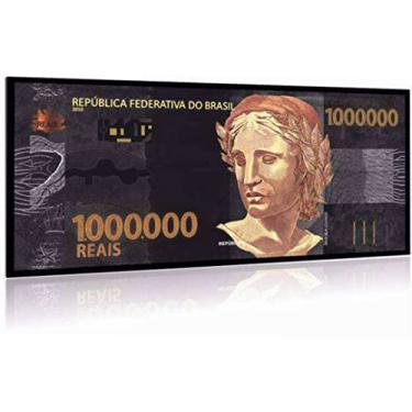 Imagem de Quadro Nota De 1 Milhão De Reais com Moldura Preta e Acrílico Cristal