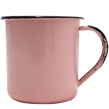 Imagem de Caneca Xícara de 70ml Chá Café Esmaltadas Agata Cozinha Rosa