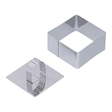 Imagem de Anéis de sobremesa, molde de bolo, aço inoxidável confiável e durável para utensílio de assar para fazer saladas, doces (#5)