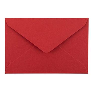 Imagem de Envelopes pequenos de cores sortidas para cartão de presente, cartão de visita 10 x 7 cm, Vermelho, 120 Pack
