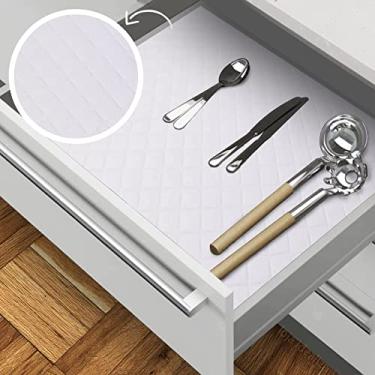 Imagem de Idealiza Forro Armário Gaveta Prateleira Matelasse 2m x 45cm Branco Liso PVC com Manta Poliéster