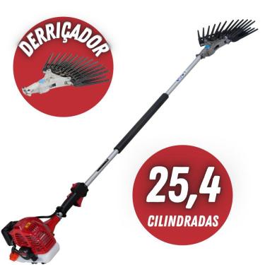 Imagem de Derriçadeira de Café Kawashima com Motor M-2600 25,4 Cilindradas á Gasolina 2 Tempos Haste Longa + Mãozinha Dupla Para Produção em Dobro nas Colheitas