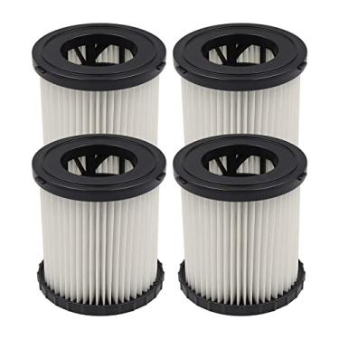 Imagem de 4 pacotes de filtro de substituição Hepa a vácuo molhado/seco DCV5801H, adequado para dewalt DCV580 e DCV581H, lavável e reutilizável