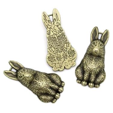 Imagem de Pingente de coelho de bronze envelhecido PEPPERLONELY Brand 20 pçs com pingente de animal de 27 mm x 13 mm
