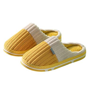 Imagem de Pantufas femininas de espuma viscoelástica, chinelos macios com sola de borracha, sapatos para uso interno e externo