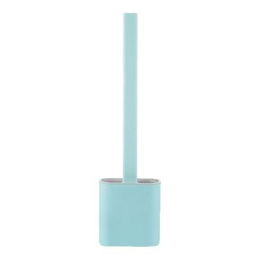 Imagem de Escova Sanitária Cerdas Silicone Limpa Vaso+ Suporte Parede